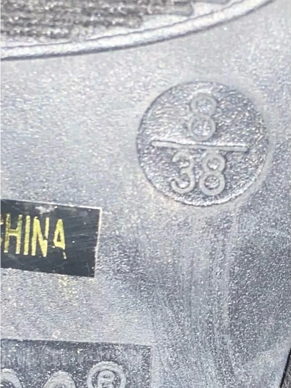 Ina Black Textured Rubber Sole Detail